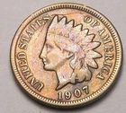 1907 INDIAN HEAD CENT,MOST OF LIBERTY, VERY NICE COIN!!!!(A7)