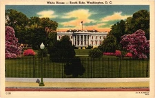 WASHINGTON DC White House South Side Vintage DC Postcard