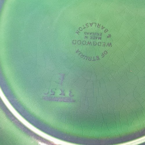 Pretty Old Majolica WEDGWOOD Green Leaf Plate in ex cond Etruria Barlaston - Picture 9 of 14