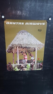 Îles du Pacifique - Canoë polynésien - Qantas Empire Airways (QEA