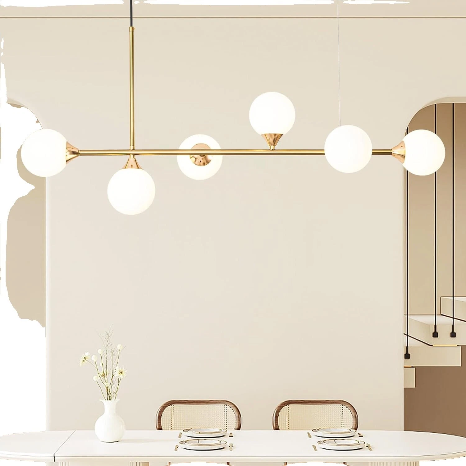 Candelabros de mediados de siglo modernos con cable