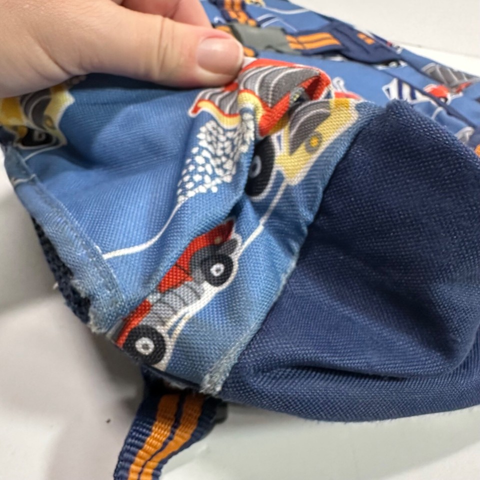 Pottery Barn Kids Mackenzie Construction Trucks Backpack Medium ‘Caleb