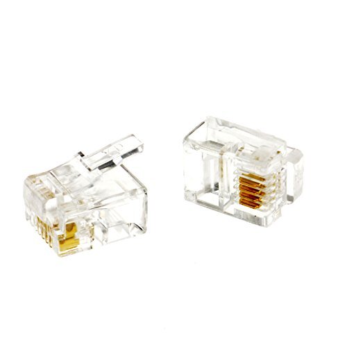 10 X RJ11 Sertissage Bouts pour ADSL ou Autres Téléphone Routeur Câble / 6P4C 4 - Photo 6/6