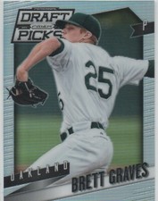 2014 Prizm Perennial Draft Picks PRIZM #8 Brett Graves Oakland Athletics RC 14