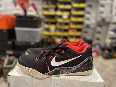 Nike Kobe 9 IX EM Low Black White Laser Crimson Size 11 Nike Kobe 9 IX EM Low Black White Laser Crimson Size 11