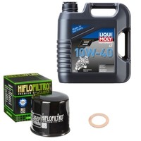 Hiflo ÖLfilter Set LM 10W-40 4L FüR Yamaha XVS 950 A Midnight Star VN02 Bj.2009