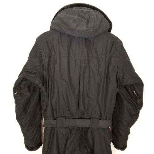 VTG Obermeyer Women Ski Suit Sz 6 Black One Piece Snowsuit Hooded Insulated - Picture 5 of 10