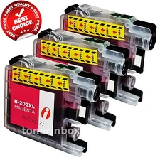 3pk LC203 LC-203 XL Magenta Ink For Brother LC201 MFC-J680DW MFC-J880DW J885DW