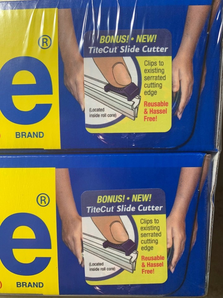 STRETCHTITE, Plastic Food WrapCut Slide Cutter 2 pk./500 sq ft