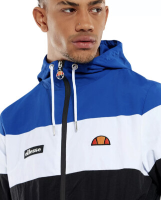 RARE Ellesse Mattar Full Zip Hoody Track Jacket Black EM05236 Size