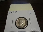1957 - USA silver dime - American 10 cent coin