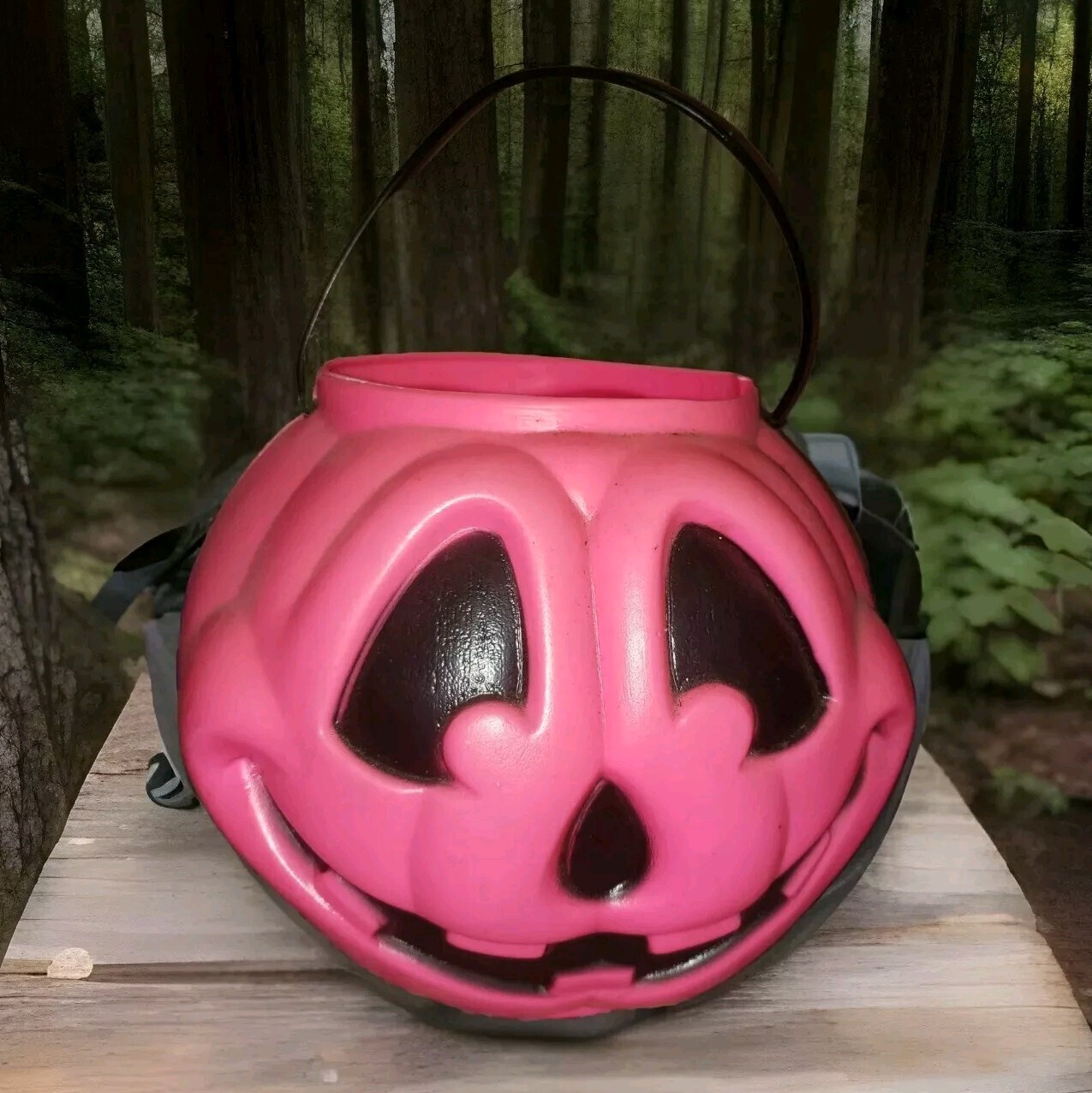 Hot Pink Halloween Foam Candy Pumpkin Pail Bucket for Kids