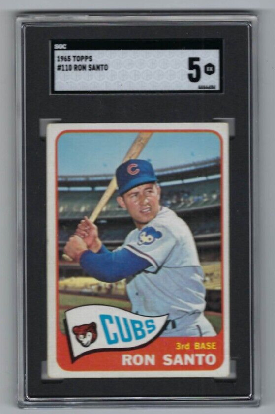 1965 Topps baseball card #110 Ron Santo Chicago Cubs graded SGC 5  HOF