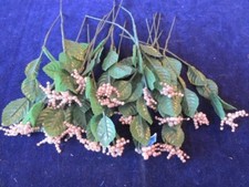 Vintage Millinery Flower Collection Taupe Beaded Blooms 19 Stems H4714