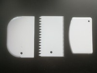 Teigspachtel Teigschaber Teigkarte Teigkratzer Tortenverzierer 3Er Set Metaltexx