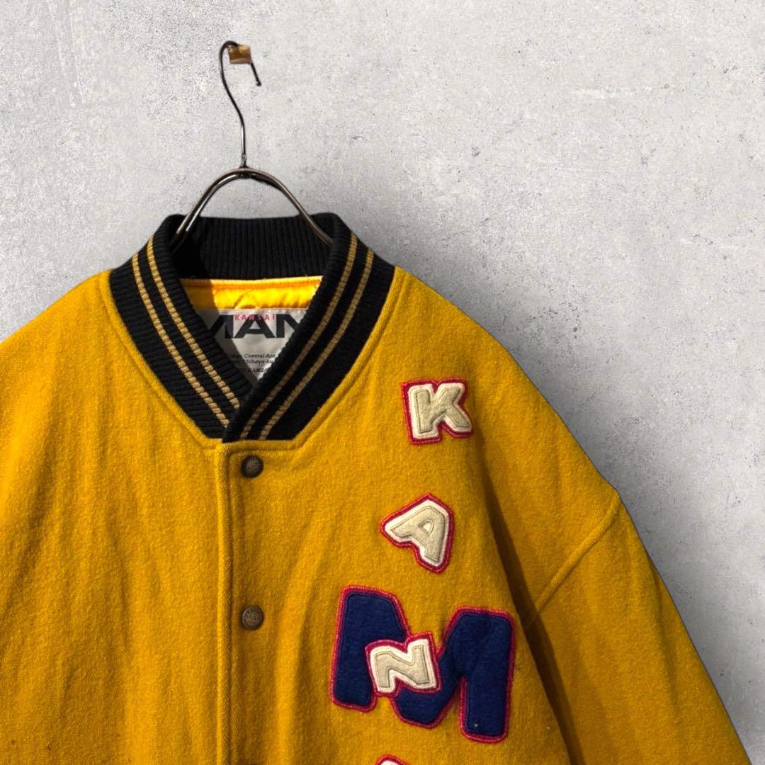 KANSAI MAN Kansai Yamamoto 90s Embroidered Logo Varsity Jacket