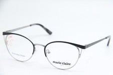 MARIE CLAIRE PARIS 6264 BLACK SILVER ROUND AUTHENTIC EYEGLASSES 48-17