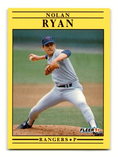 Nolan Ryan 1991 Fleer #302b HOF Texas Rangers NM-MINT