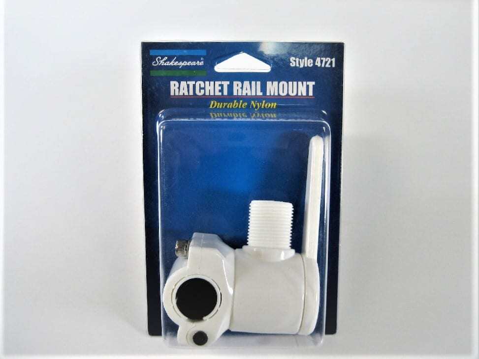 Shakespeare - Ratchet Rail Mount - Antenna Mount - White - 4721 - New In Box