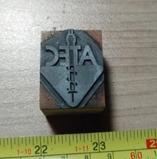 Vintage Letterpress Printing Block ATEC Drill?