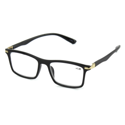 80s Reading Eyeglasses Clear Lens Rectangle Reader Men Women Power Strength 150