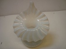 Antique HANDBLOWN VICTORIAN White Opalescent Art Glass 