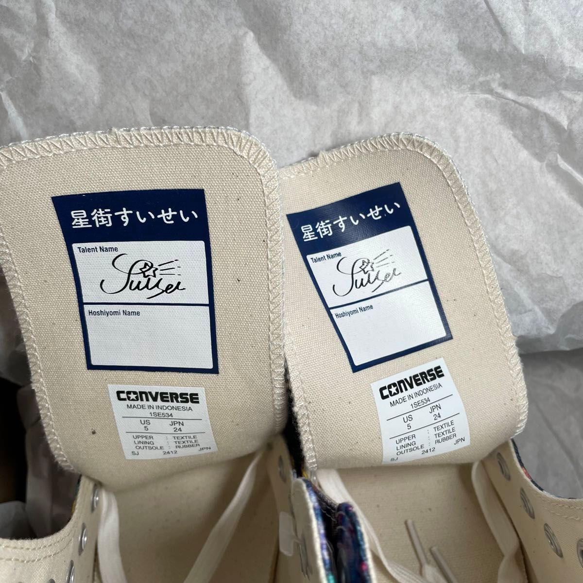 Converse x Hoshimachi Suisei ALL STAR HI US 5 (24cm) Limited Converse x Hoshimachi Suisei ALL STAR HI US 5 (24cm) Limited