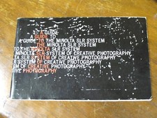 Guide To The Minolta SLR System of Creative Photography Original Camera Book