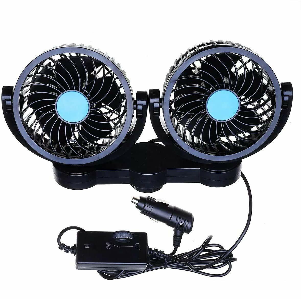 Piezas para coche Acondicionamiento interior Ventilador Automático de 12V Mini Ventilador Refrigeración Ventilador Silencioso para Autos Velocidad Ajustable Aire Acondicionado Portátil para del Coche Ideal para Pequeños y