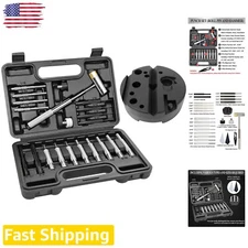 Professional Pin Punch Set with Hammer and Bench Block - Chrome Vanadium Steel