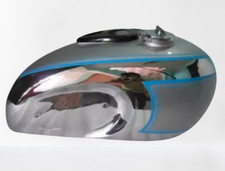 Triumph T90 5T Speed Twin Chrome Silver Petrol Fuel Gas Tank 1948+Cap /compatibl