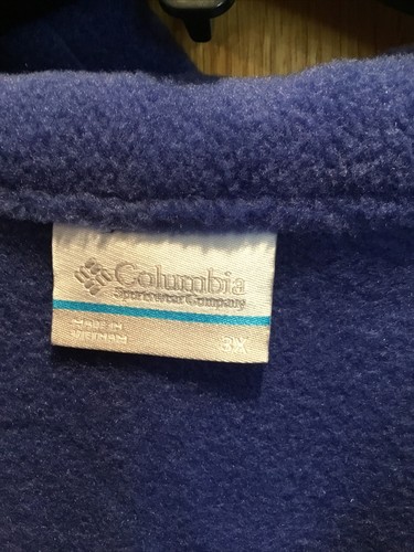 NWT Columbia Fleece Jacket Blue Womens Sawyer Rapids Full Zip Pockets 3X - Picture 6 of 7