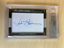 2012 Leaf History of Baseball John Stearns Signed CUT AUTO 4-Time All-Star BGS