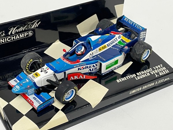 1/43 Minichamps Formel 1 Benetton Renault 1997 Launch Version J. Alesi TN311-image