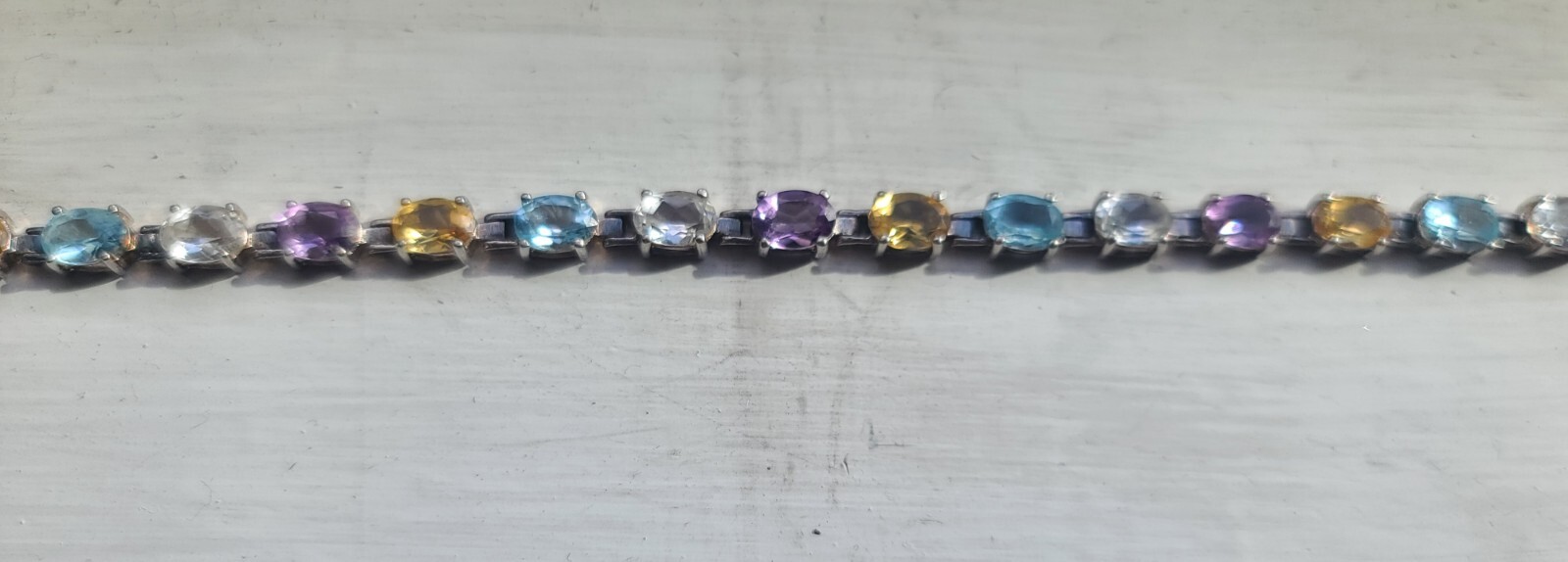 Sterling 925 Solid Silver Natural White Sapphire/… - image 4