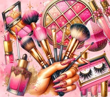 Makeup Life Sublimation Print for 20oz Tumbler, Heat Transfer, Tumbler Wrap