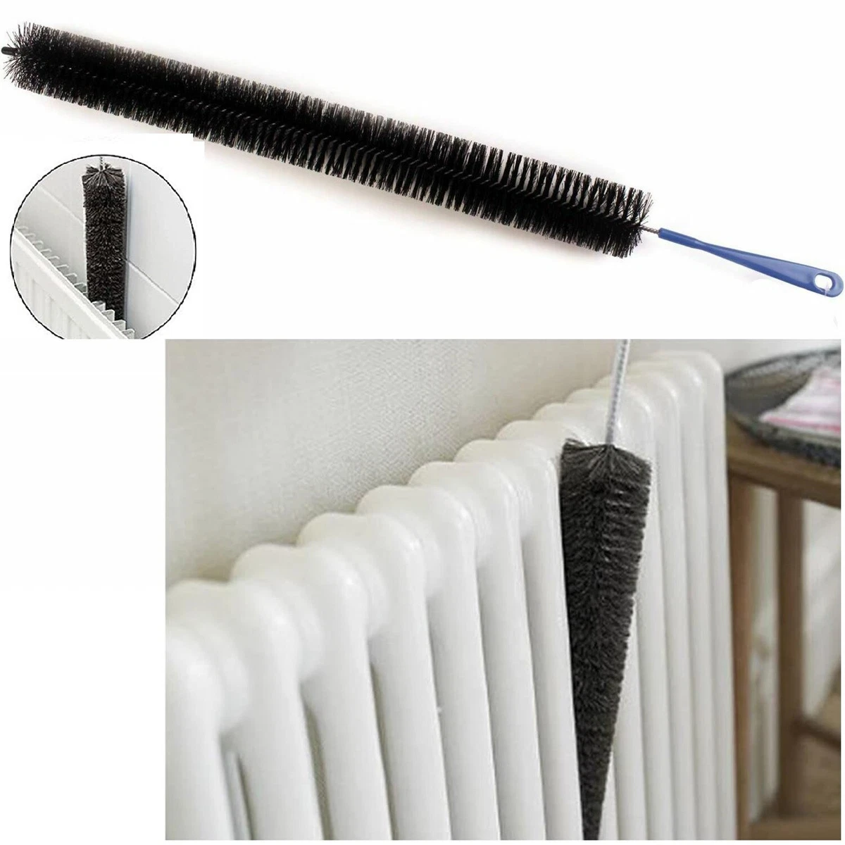 Radiator Cleaning Brush Long Reach Heater Dust Cleaner Flexible Bristle  Duster