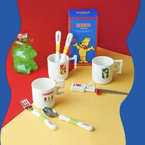 HARIBO Number Cup Set 1 2 3, 3pcs For Kids Stackable Cute Cups - Picture 2 of 11