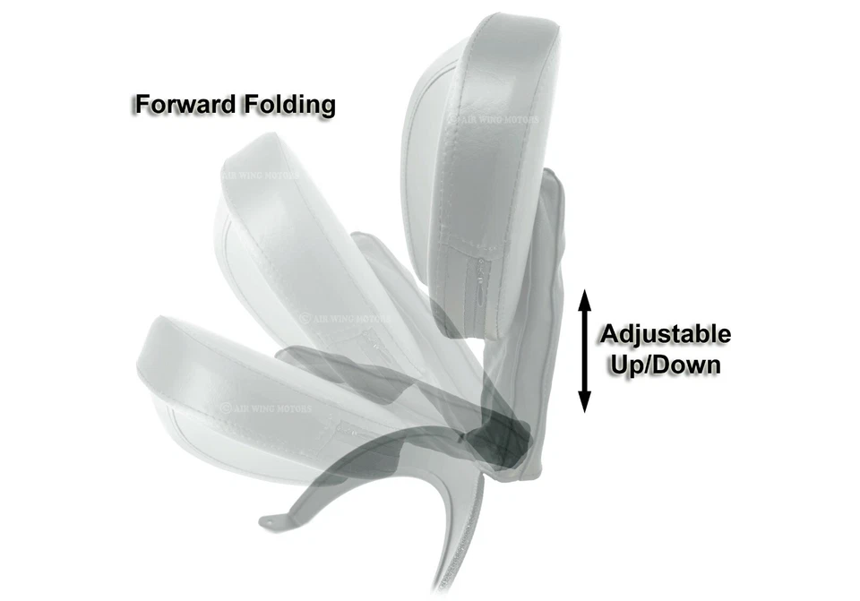 Respaldo plegable de altura ajustable para BMW K1200LT K1200 LT 1200 Foto 2 de 4