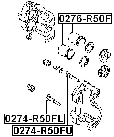 Fits Nissan Brake Cylinder Piston (Front) FEBEST 0276-R50F OEM 41121-0W700 - Image 2 of 3