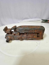 Vtg hubley cast iron/metal kiddie toy crash car USA- no wheel