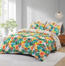 PRINTED DUVET COVER SET 100% SUPER SOFT QUILT BEDDING SETS DOUBLE KING BED SIZE