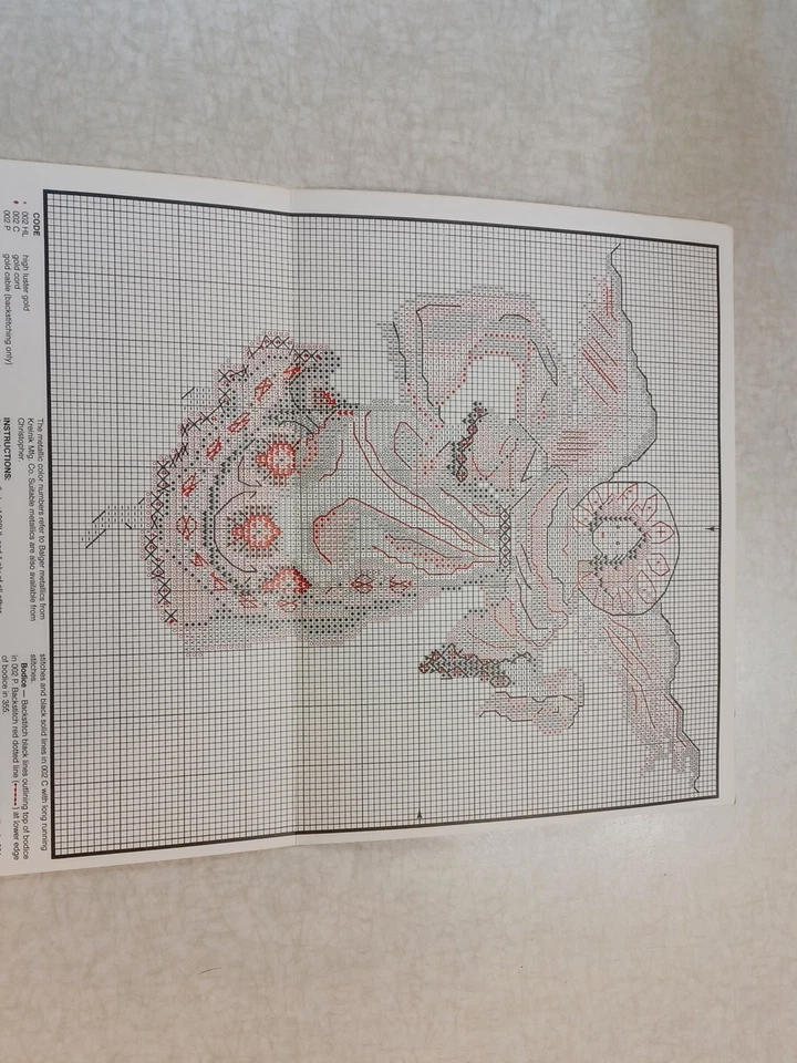 Florentine Angel Cross Stitch Pattern Mar Bek Serendipity Designs Christmas  - Image 3 of 4