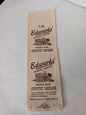 Vintage Ewards' hickory smoked sausage cloth bag Lawrenceburg Ky.
