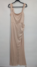 NWD Reformation Isolene Satin Maxi Dress Gown Size 8 Grand Cru #4A456