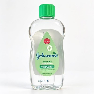 Johnsons Aloe Vera Baby Oil 500ml Soft Skin Moisturiser 0% Parabens Baby Safe