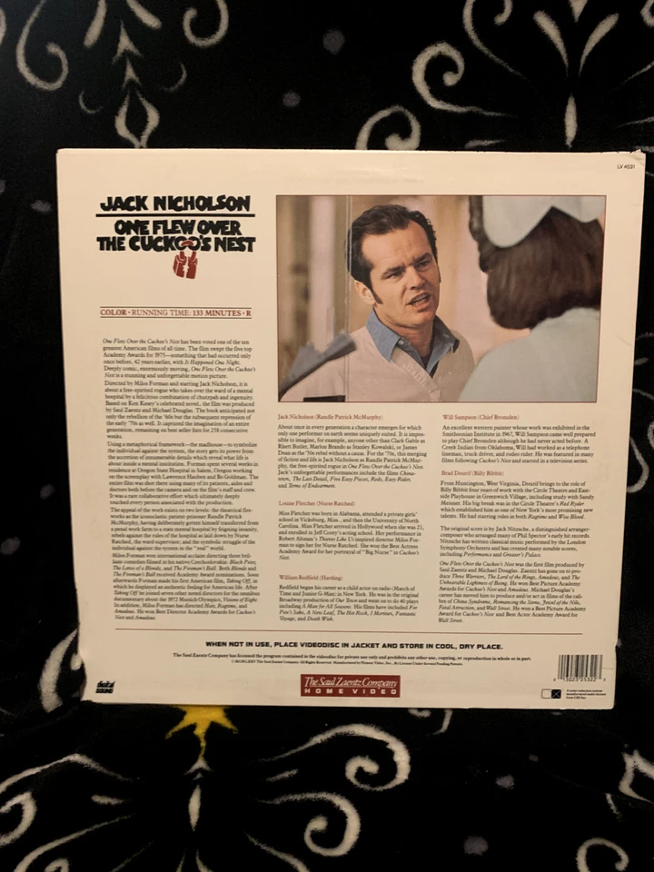 One Flew Over The Cuckoo's Nest Laserdisc Movie, Jack Nicholson - Image 2 of 3