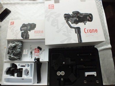 2 x ZHIYUN RIDER-M Gimbal Action Camera u. CRANE 3 AXIS Gimbal Stabilizer