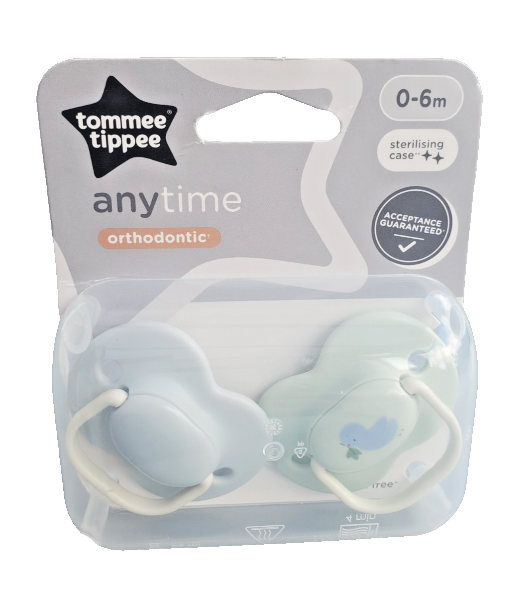 Tommee Tippee Soothers Dummy 0-6 Months Orthodontic Pack Of 2 Dummies