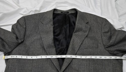Blazer Chaps Ralph Lauren uomo 44R pura lana di agnello 2 Bttn cappotto sportivo pied de poule - Foto 10 di 11
